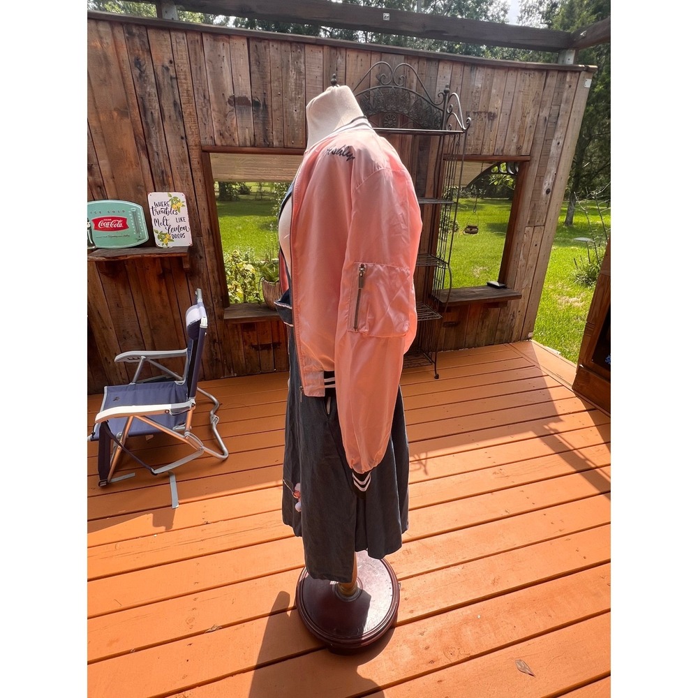 Homemade Pink Ladies Jacket and Poodle Skirt Costume Set 50s Grease Theme Large - Picture 10 of 13